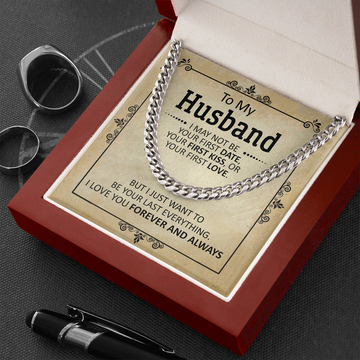 litzzy To My Husband - First Date - Cuban Link Chain - To My Husband, Gift For Husband Jewelry   