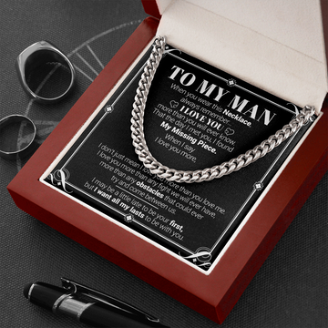 litzzy To My Man - I Love You More Than You Will Ever Know - Cuban Link Necklace - To My Boyfriend , Gift For Boyfriend Jewelry   