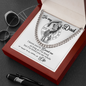 litzzy To My Dad - I Loved You My Whole Life - Cuban Chain Necklace - To My Dad necklace, dad gifts from daughter, dad gifts from son, Thank you Dad gift, Son daughter to Dad Gift Jewelry   