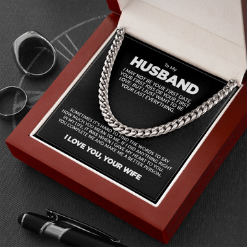 litzzy To My Husband - Cuban Link Chain - "Last Everything" - To My Husband, Gift For Husband Jewelry Stainless Steel  