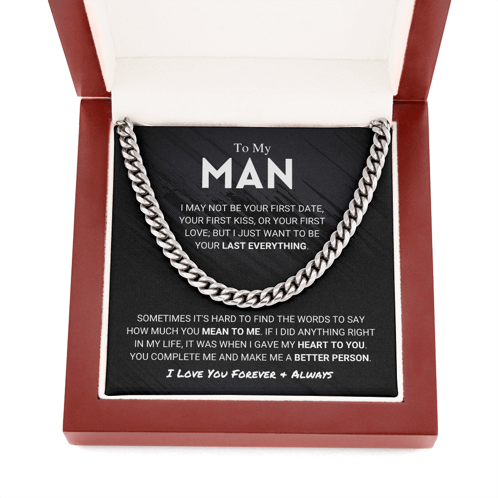 litzzy To My Man - Last Everything - To My Boyfriend , Gift For Boyfriend Jewelry   