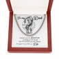 litzzy To My Dad - I Loved You My Whole Life - Cuban Chain Necklace - To My Dad necklace, dad gifts from daughter, dad gifts from son, Thank you Dad gift, Son daughter to Dad Gift Jewelry   