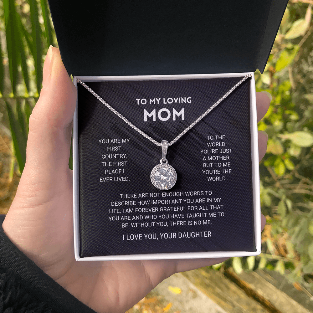litzzy Mom - You're The World - Eternal Hope Necklace - Litzzy Mother's Day Gifts Necklace Jewelry   