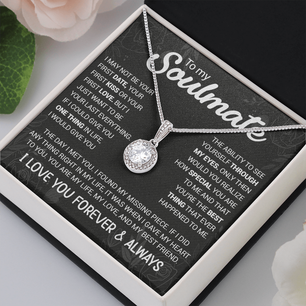 litzzy To My Soulmate - You're The Best Thing That Ever Happened To Me - Eternal Hope necklace - To My Soulmate, Gift For Soulmate Jewelry   