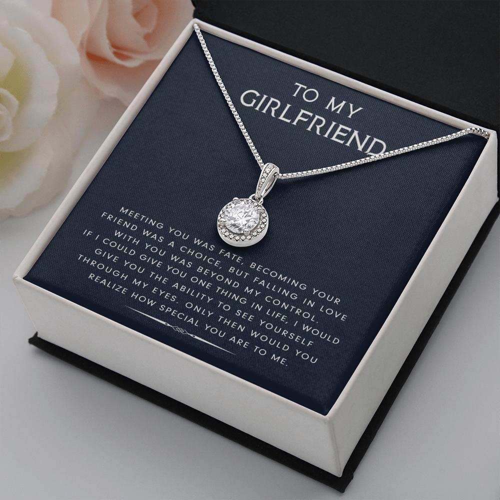 litzzy To My Girlfriend - How Special You Are To Me - Eternal Hope Necklace - Necklace Gift For Her, Wife, Girlfriend, Anniversary, Wedding, Valentine, Birthday with Message Card Jewelry   