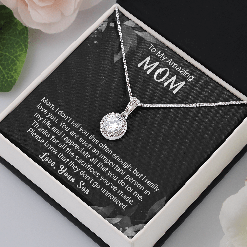 litzzy To My Amazing Mom - Thanks For All The Sacrifices You've Made - Eternal Hope Necklace Jewelry   