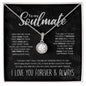 litzzy To My Soulmate - "My Life, Love & Best Friend" Sparkling Pendant - To my soulmate Necklace Box - Gift For Soulmate - Valentine's Day Gift - SO Jewelry Two Tone Box  