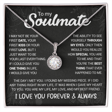 litzzy To My Soulmate - You're The Best Thing That Ever Happened To Me - Eternal Hope necklace - To My Soulmate, Gift For Soulmate Jewelry Standard Box  