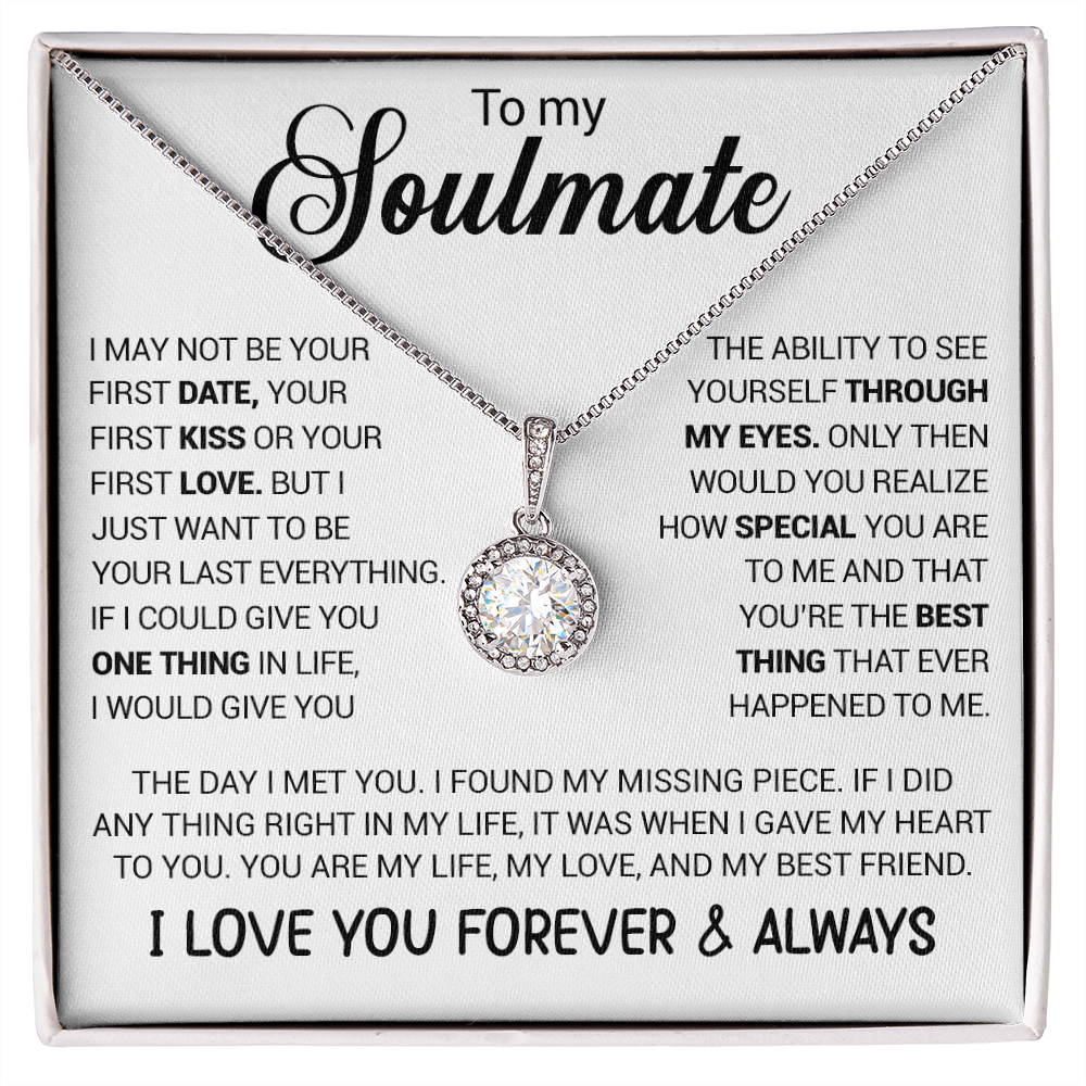 litzzy To My Soulmate - You're The Best Thing That Ever Happened To Me - Eternal Hope necklace - To My Soulmate, Gift For Soulmate Jewelry Standard Box  