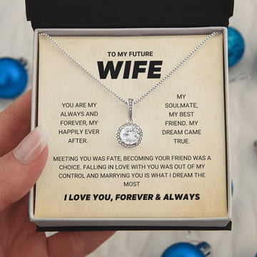 litzzy To My Future Wife - Always And Forever - Eternal Hope Necklace - To My Future Wife, Gift For Future Wife Jewelry   