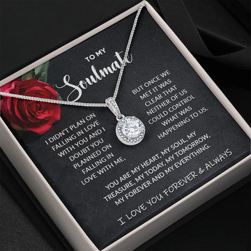 litzzy To My Soulmate - My Everything - Rose - Necklace Gift Set - To My Soulmate, Gift For Soulmate Jewelry   