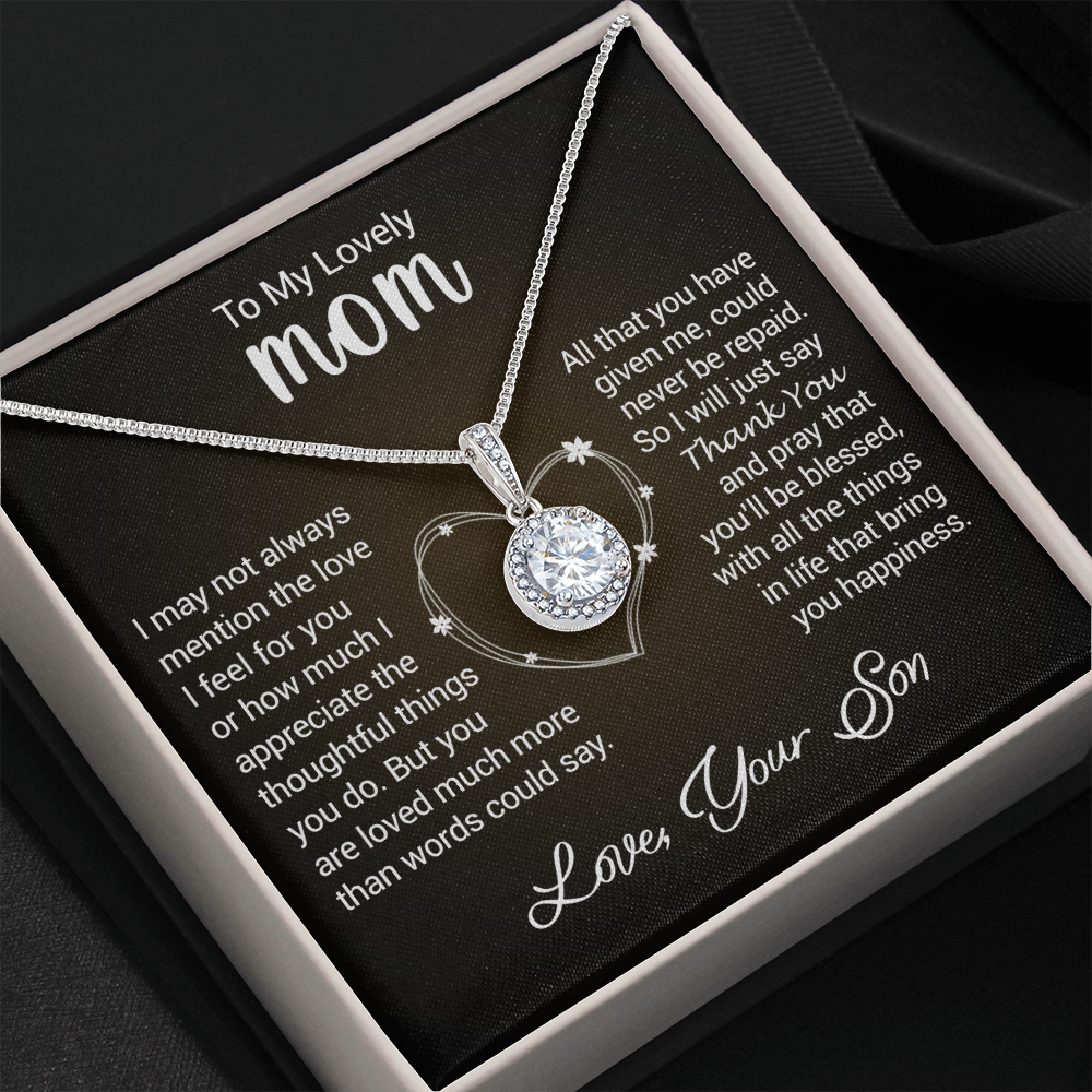 litzzy To My Lovely Mom - I Appreciate The Thoughtful Things You Do - Eternal Hope Necklace Jewelry   