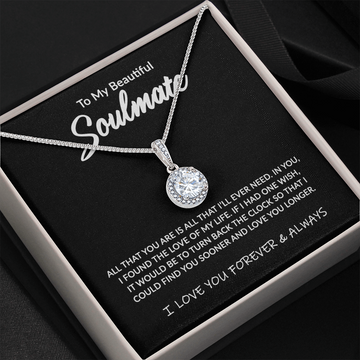 litzzy To My Soulmate - All That You Are - Necklace Gift Set - To My Soulmate, Gift For Soulmate Jewelry   