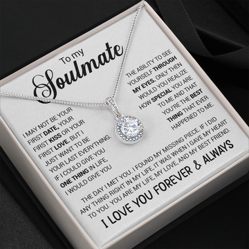 litzzy To My Soulmate - You're The Best Thing That Ever Happened To Me - Eternal Hope necklace - To My Soulmate, Gift For Soulmate Jewelry   
