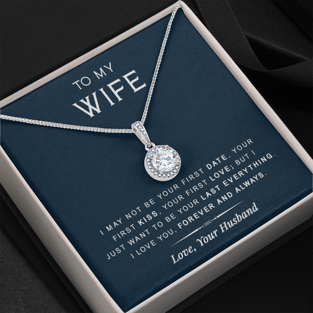 litzzy To My Wife - Last Everything - Gift For Birthday, Anniversary - Eternal Hope Necklace - Necklace Gift For Her, Wife, Girlfriend, Anniversary, Wedding, Valentine, Birthday with Message Card Jewelry   