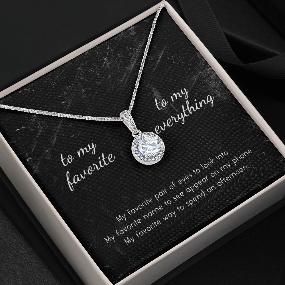 litzzy To My Favorite, To My Everything Eternal Hope Necklace - Gifts For Wife Necklace Valentines Day Custom Made Romantic Gift For My Best Wife Ever  Standard Box  