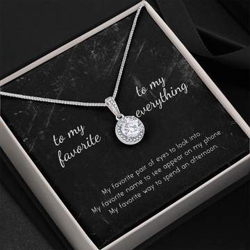 litzzy To My Favorite, To My Everything Eternal Hope Necklace - Gifts For Wife Necklace Valentines Day Custom Made Romantic Gift For My Best Wife Ever  Standard Box  