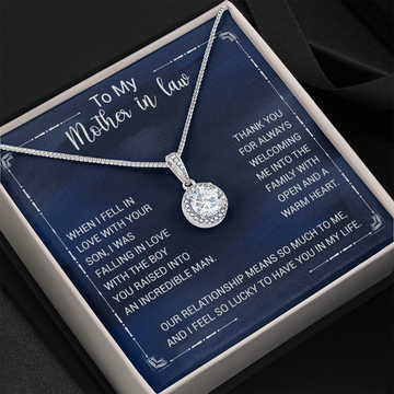litzzy To My Mother In Law - I Feel So Lucky To Have You In My Life - Eternal Hope Necklace Jewelry   