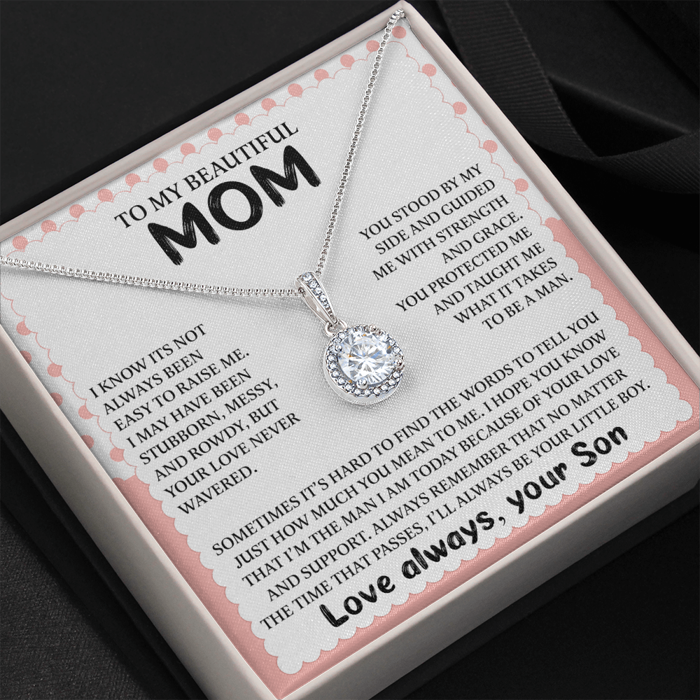 litzzy To My Beautiful Mom - I'll Always Be Your Little Boy - Eternal Hope Necklace Jewelry   