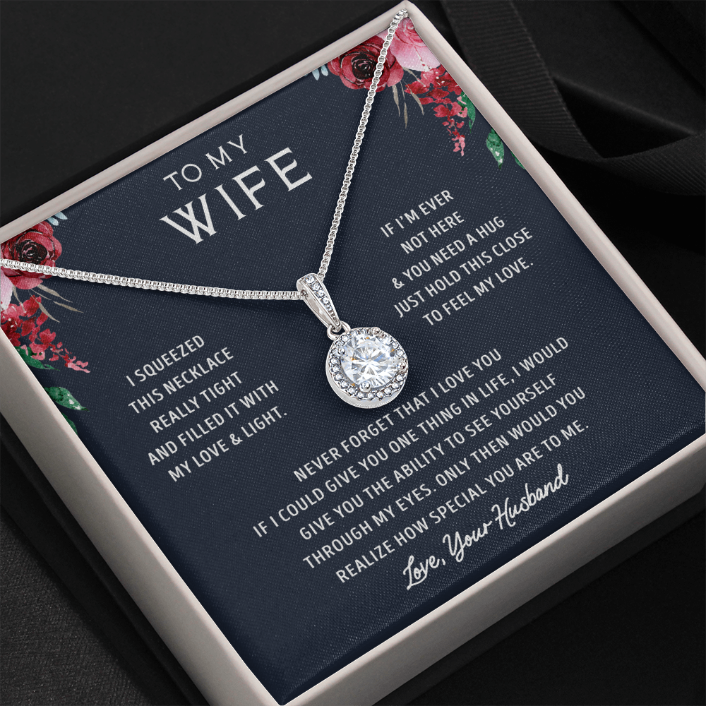 litzzy To my Wife - Never Forget That I Love You - - Eternal Hope Necklace - Necklace Gift For Her, Wife, Girlfriend, Anniversary, Wedding, Valentine, Birthday with Message Card Jewelry   
