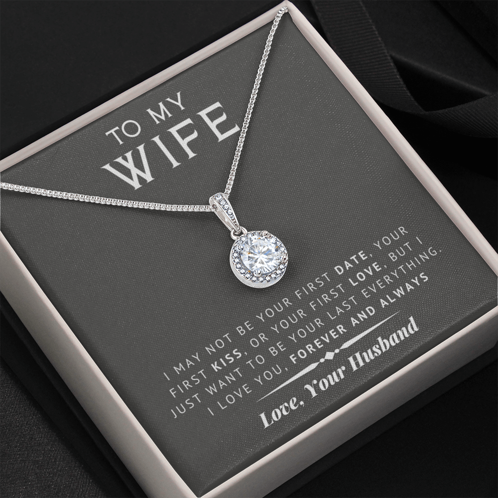 litzzy To My Wife - Last Everything - Gift For Valentine, Birthday, Anniversary - Eternal Hope Necklace - Necklace Gift For Her, Wife, Girlfriend, Anniversary, Wedding, Valentine, Birthday with Message Card Jewelry   