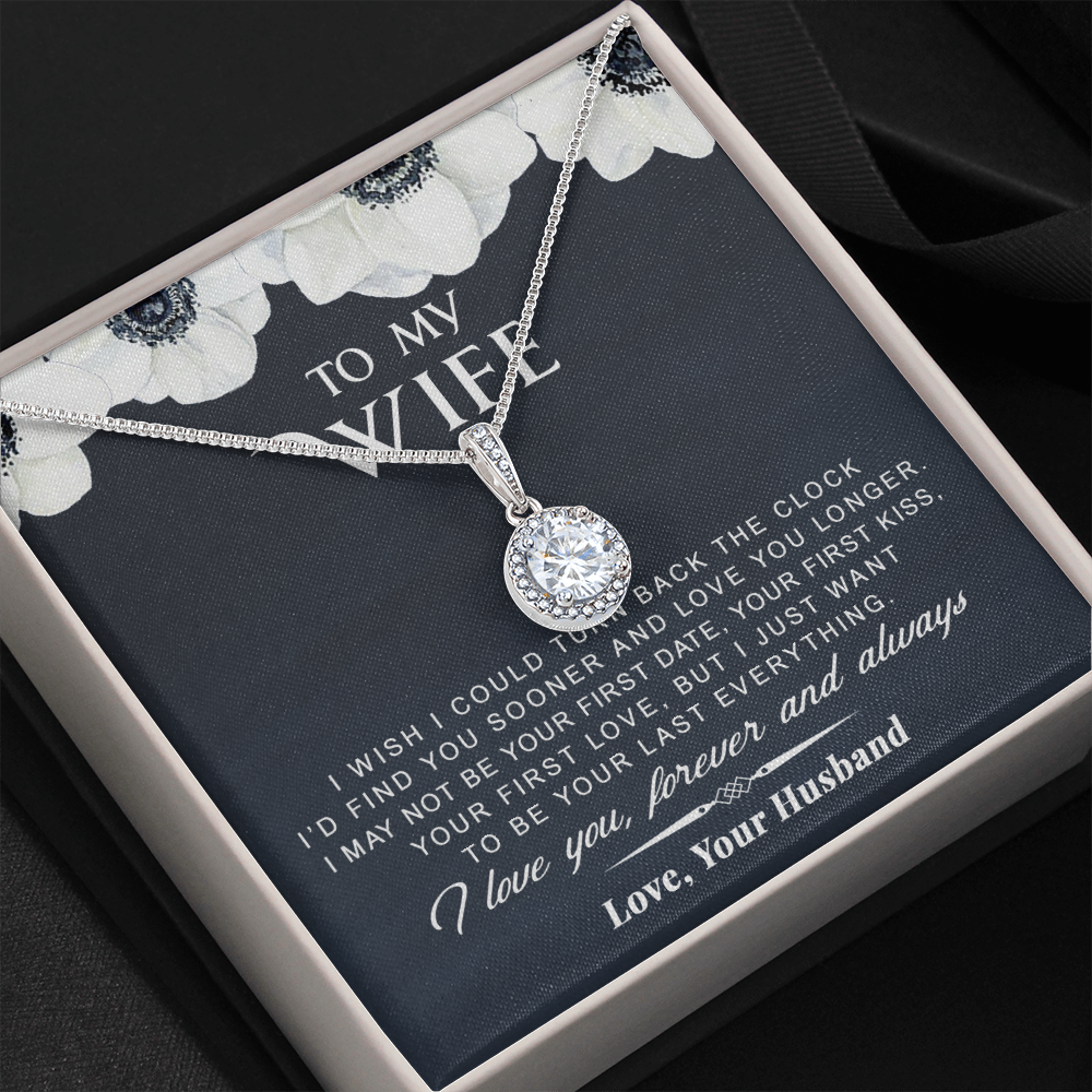 litzzy To My Wife - Turn Back The Clock - Gift For Valentine, Mother's Day, Birthday, Anniversary - Eternal Hope Necklace - Necklace Gift For Her, Wife, Girlfriend, Anniversary, Wedding, Valentine, Birthday with Message Card Jewelry   