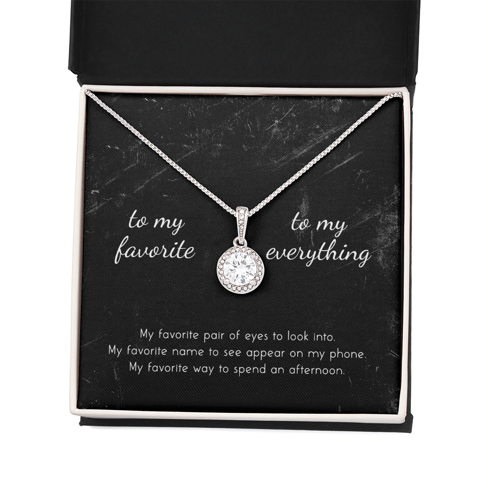 litzzy To My Favorite, To My Everything Eternal Hope Necklace - Gifts For Wife Necklace Valentines Day Custom Made Romantic Gift For My Best Wife Ever    