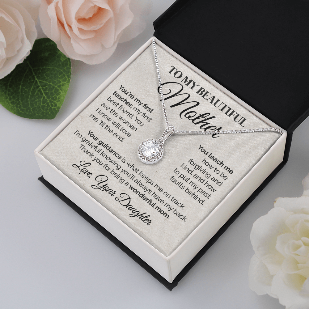 litzzy To My Beautiful Mother - You're My First Teacher - Eternal Hope Necklace Jewelry   