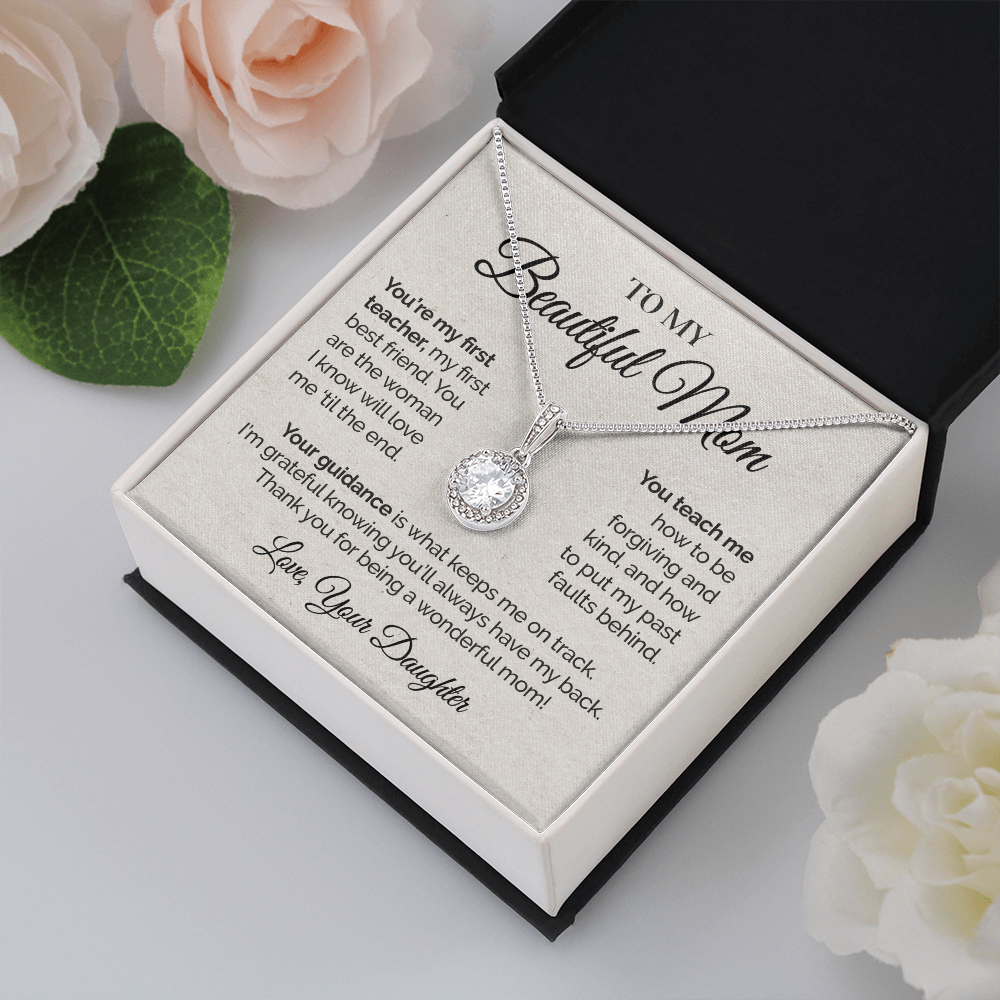 litzzy To My Beautiful Mom - You're My First Teacher - Eternal Hope Necklace Jewelry   
