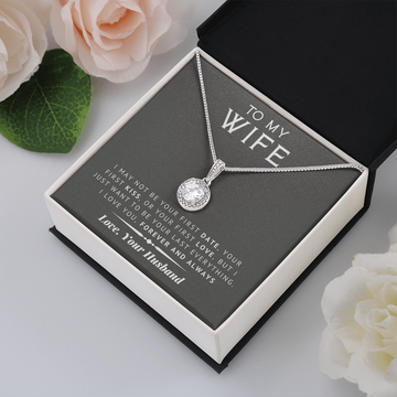 litzzy To My Wife - Last Everything - Gift For Valentine, Birthday, Anniversary - Eternal Hope Necklace - Necklace Gift For Her, Wife, Girlfriend, Anniversary, Wedding, Valentine, Birthday with Message Card Jewelry Standard Box  