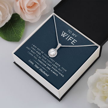 litzzy To My Wife - Last Everything - Gift For Birthday, Anniversary - Eternal Hope Necklace - Necklace Gift For Her, Wife, Girlfriend, Anniversary, Wedding, Valentine, Birthday with Message Card Jewelry Standard Box  