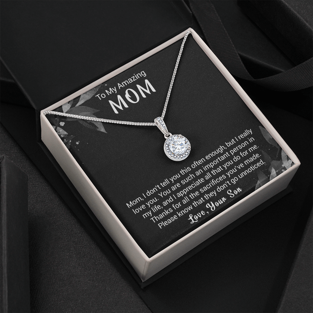 litzzy To My Amazing Mom - Thanks For All The Sacrifices You've Made - Eternal Hope Necklace Jewelry   