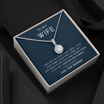 litzzy To My Wife - Last Everything - Gift For Birthday, Anniversary - Eternal Hope Necklace - Necklace Gift For Her, Wife, Girlfriend, Anniversary, Wedding, Valentine, Birthday with Message Card Jewelry   