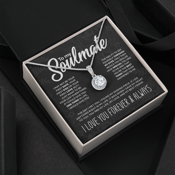 litzzy To My Soulmate - Sparkling Pendant w/ Luxury Gift Box - Necklace Gift Set - To My Soulmate, Gift For Soulmate Jewelry Standard Gift Box  