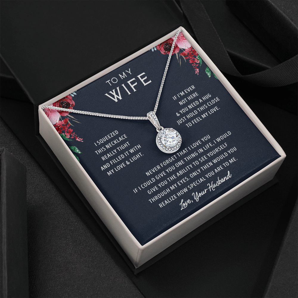litzzy To my Wife - Never Forget That I Love You - - Eternal Hope Necklace - Necklace Gift For Her, Wife, Girlfriend, Anniversary, Wedding, Valentine, Birthday with Message Card Jewelry   