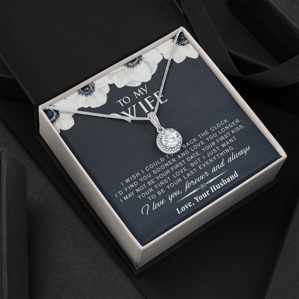 litzzy To My Wife - Turn Back The Clock - Gift For Valentine, Mother's Day, Birthday, Anniversary - Eternal Hope Necklace - Necklace Gift For Her, Wife, Girlfriend, Anniversary, Wedding, Valentine, Birthday with Message Card Jewelry   