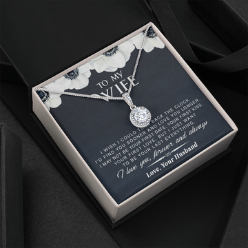 litzzy To My Wife - Turn Back The Clock - Gift For Valentine, Mother's Day, Birthday, Anniversary - Eternal Hope Necklace - Necklace Gift For Her, Wife, Girlfriend, Anniversary, Wedding, Valentine, Birthday with Message Card Jewelry   
