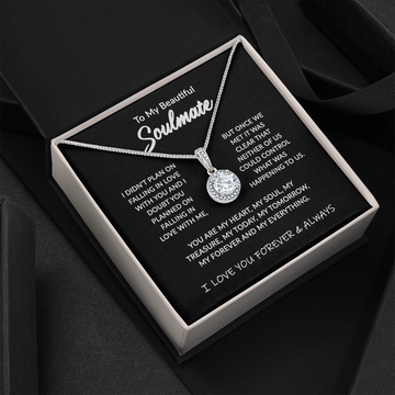 litzzy To My Soulmate - My Everything - Necklace Gift Set - To My Soulmate, Gift For Soulmate Jewelry Standard Box  