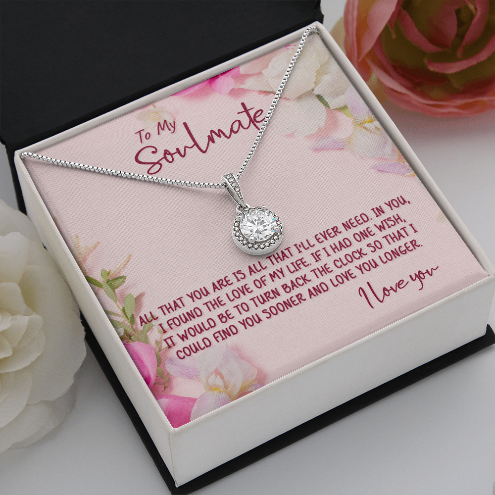 litzzy To My Soulmate - The Love of My Life - Necklace Gift Set - To My Soulmate, Gift For Soulmate Jewelry Standard Box  