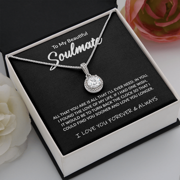 litzzy To My Soulmate - All That You Are - Necklace Gift Set - To My Soulmate, Gift For Soulmate Jewelry Standard Box  