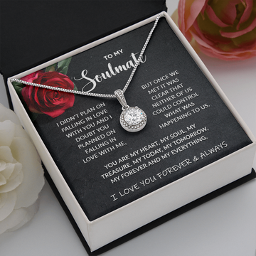 litzzy To My Soulmate - My Everything - Rose - Necklace Gift Set - To My Soulmate, Gift For Soulmate Jewelry Standard Box  