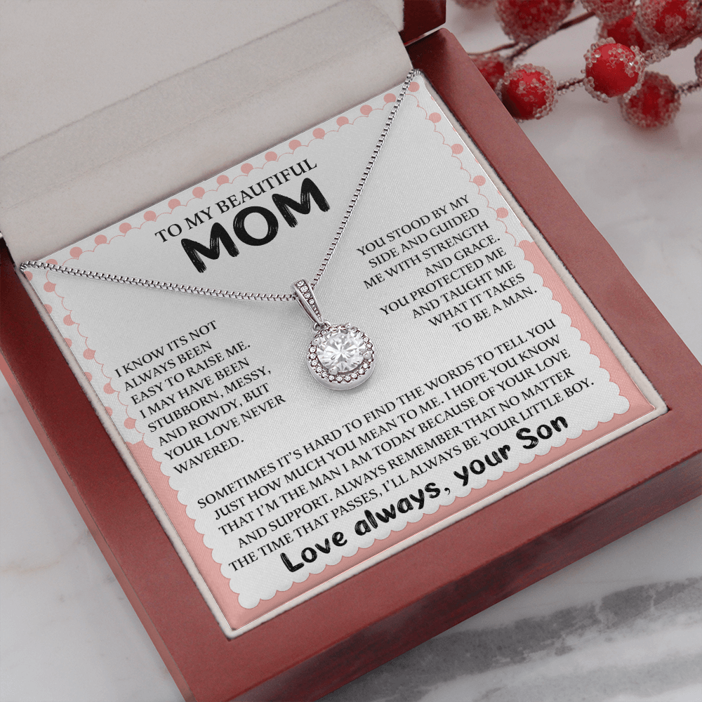 litzzy To My Beautiful Mom - I'll Always Be Your Little Boy - Eternal Hope Necklace Jewelry   