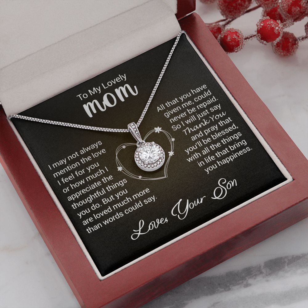 litzzy To My Lovely Mom - I Appreciate The Thoughtful Things You Do - Eternal Hope Necklace Jewelry   