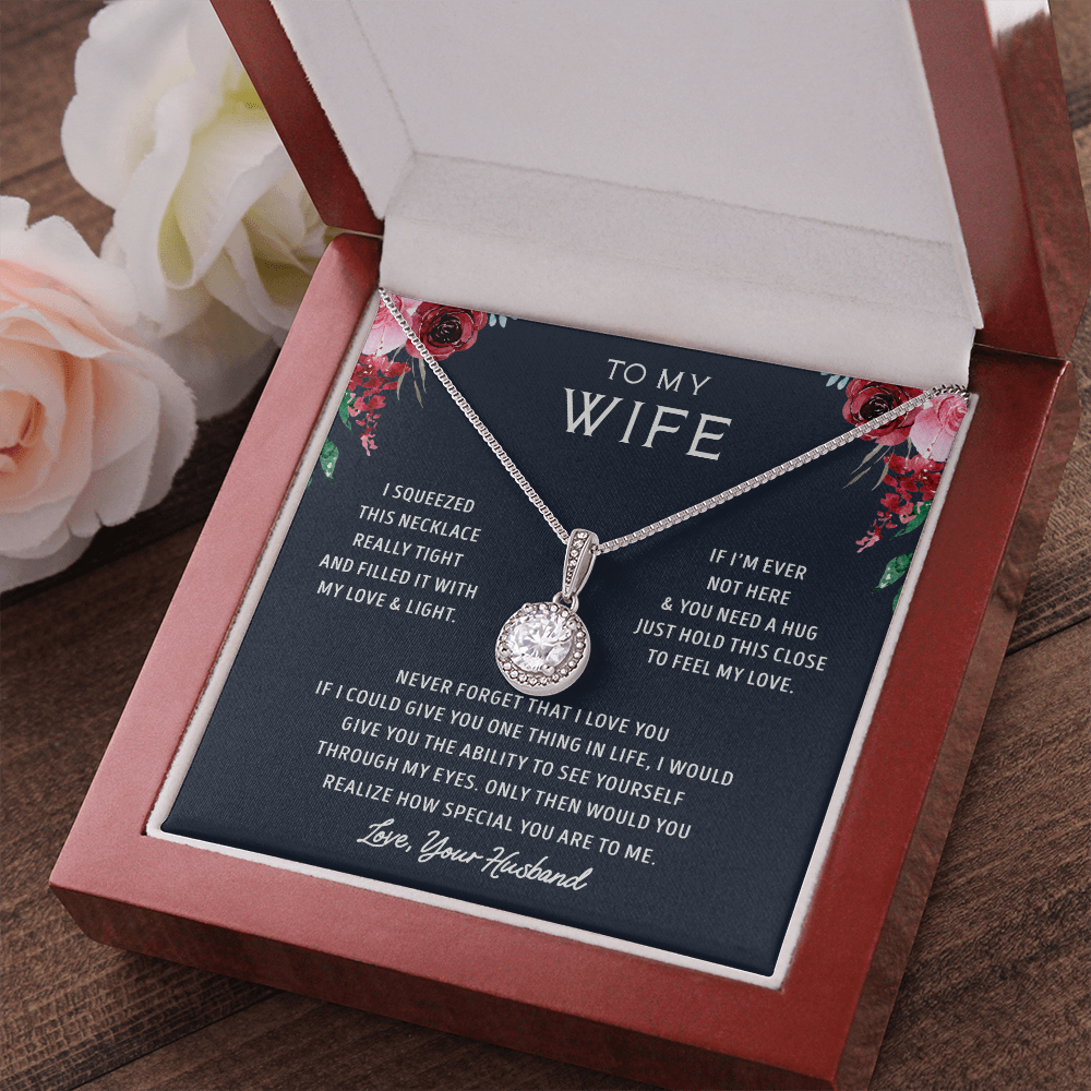 litzzy To my Wife - Never Forget That I Love You - - Eternal Hope Necklace - Necklace Gift For Her, Wife, Girlfriend, Anniversary, Wedding, Valentine, Birthday with Message Card Jewelry   
