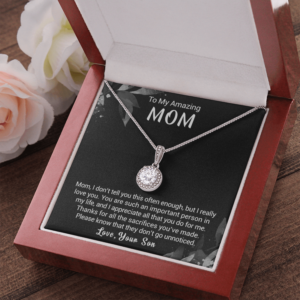 litzzy To My Amazing Mom - Thanks For All The Sacrifices You've Made - Eternal Hope Necklace Jewelry   