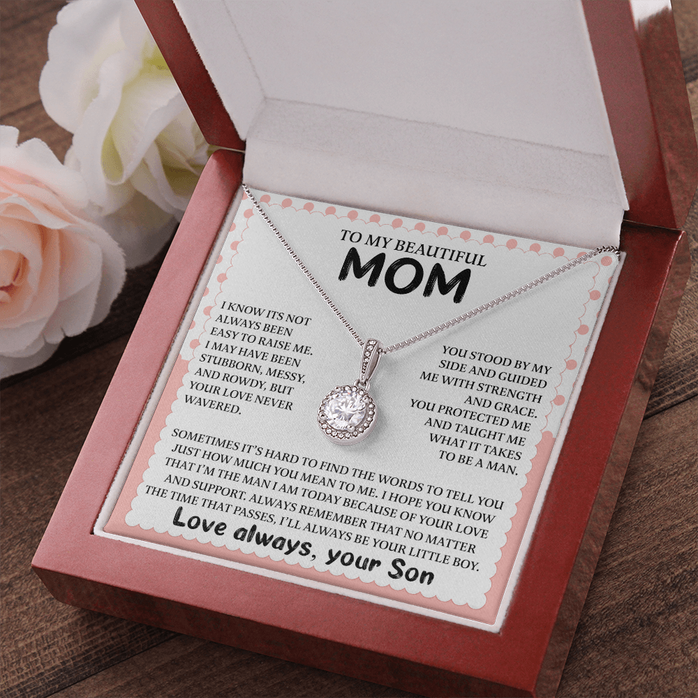 litzzy To My Beautiful Mom - I'll Always Be Your Little Boy - Eternal Hope Necklace Jewelry   