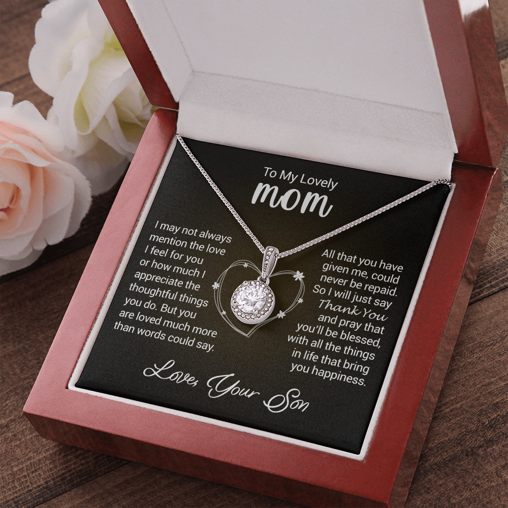 litzzy To My Lovely Mom - I Appreciate The Thoughtful Things You Do - Eternal Hope Necklace Jewelry   