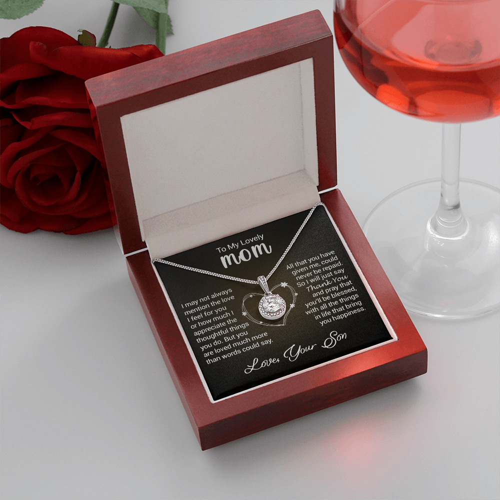 litzzy To My Lovely Mom - I Appreciate The Thoughtful Things You Do - Eternal Hope Necklace Jewelry   