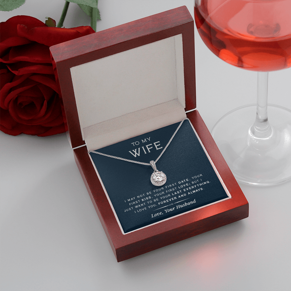 litzzy To My Wife - Last Everything - Gift For Birthday, Anniversary - Eternal Hope Necklace - Necklace Gift For Her, Wife, Girlfriend, Anniversary, Wedding, Valentine, Birthday with Message Card Jewelry   