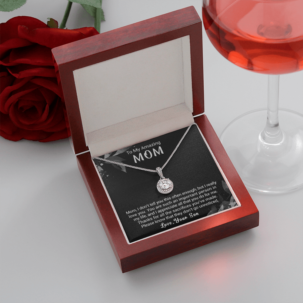 litzzy To My Amazing Mom - Thanks For All The Sacrifices You've Made - Eternal Hope Necklace Jewelry   